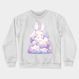 Cute Fluffy Clouds Baby Bunny Kawaii Princess Crewneck Sweatshirt